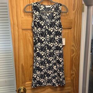 LC Lauren Conrad Floral Sleeveless Midi Dress - Navy, Yellow and White